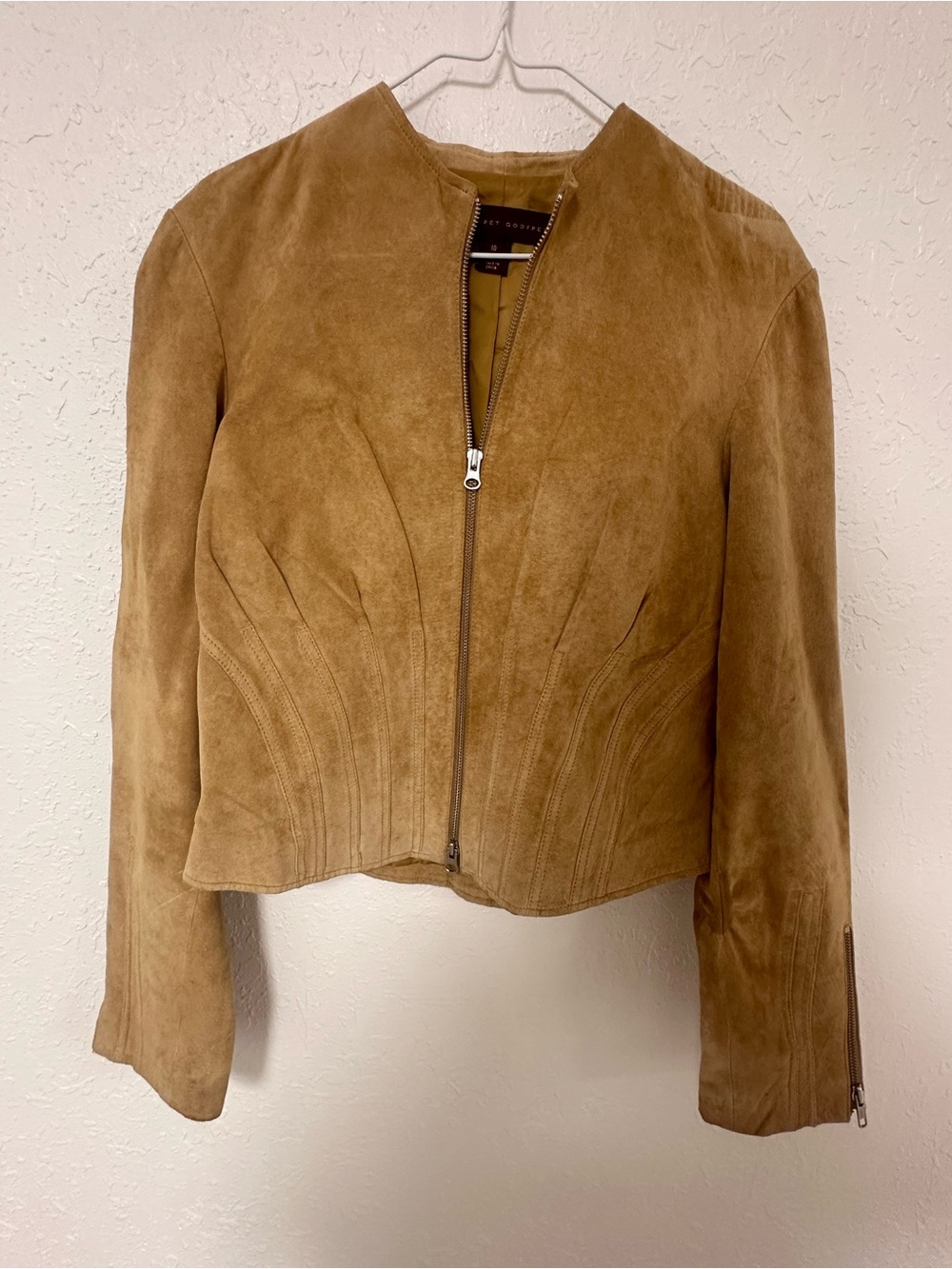 VTG Margaret Godfrey Genuine Suede Cropped Corset-Style Jacket 🍂